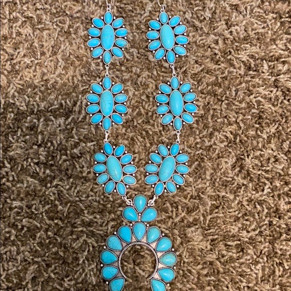 Jewelry - Turquoise Squash Blossom Necklace